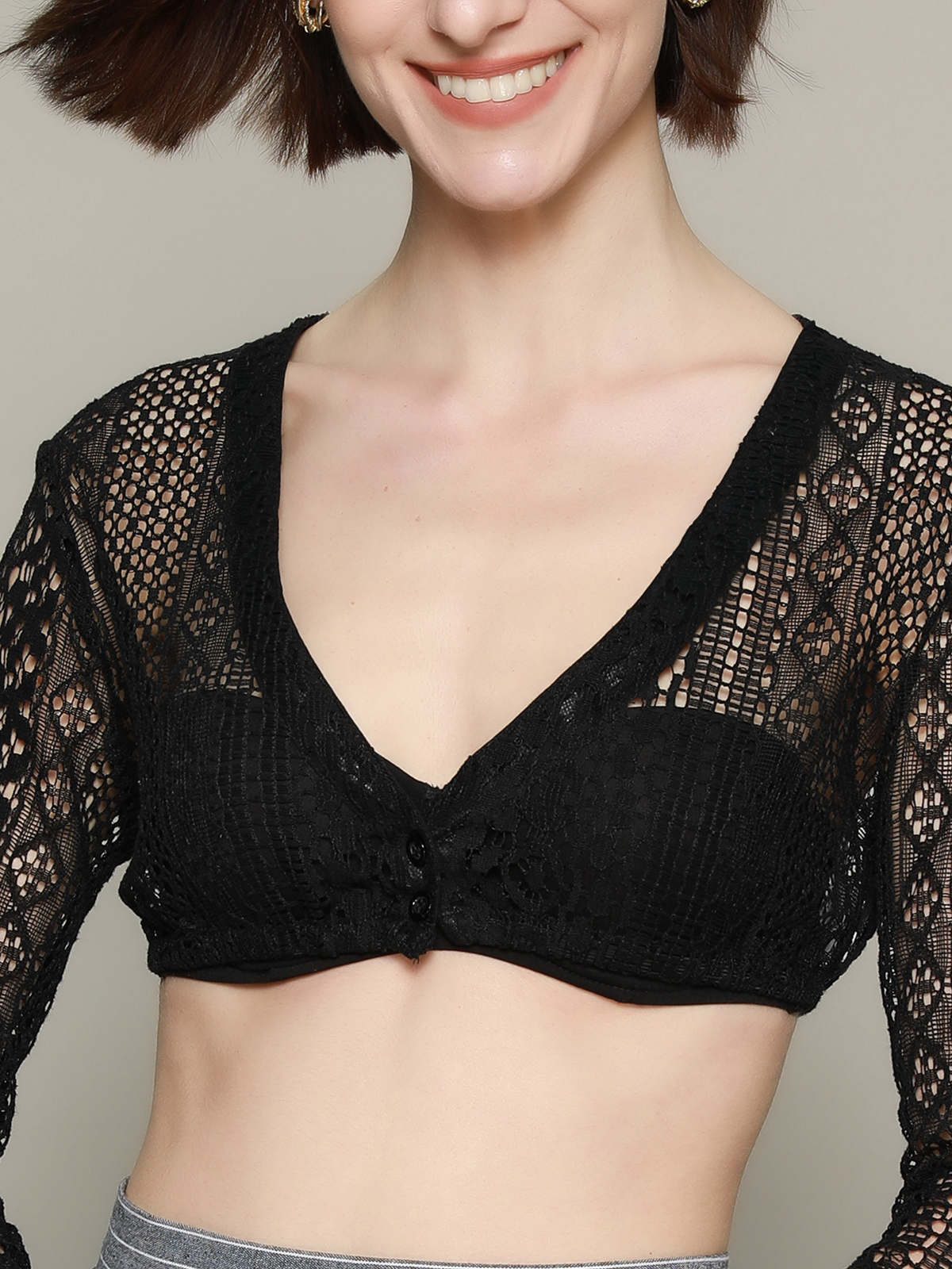 Dirndlbluse in Schwarz