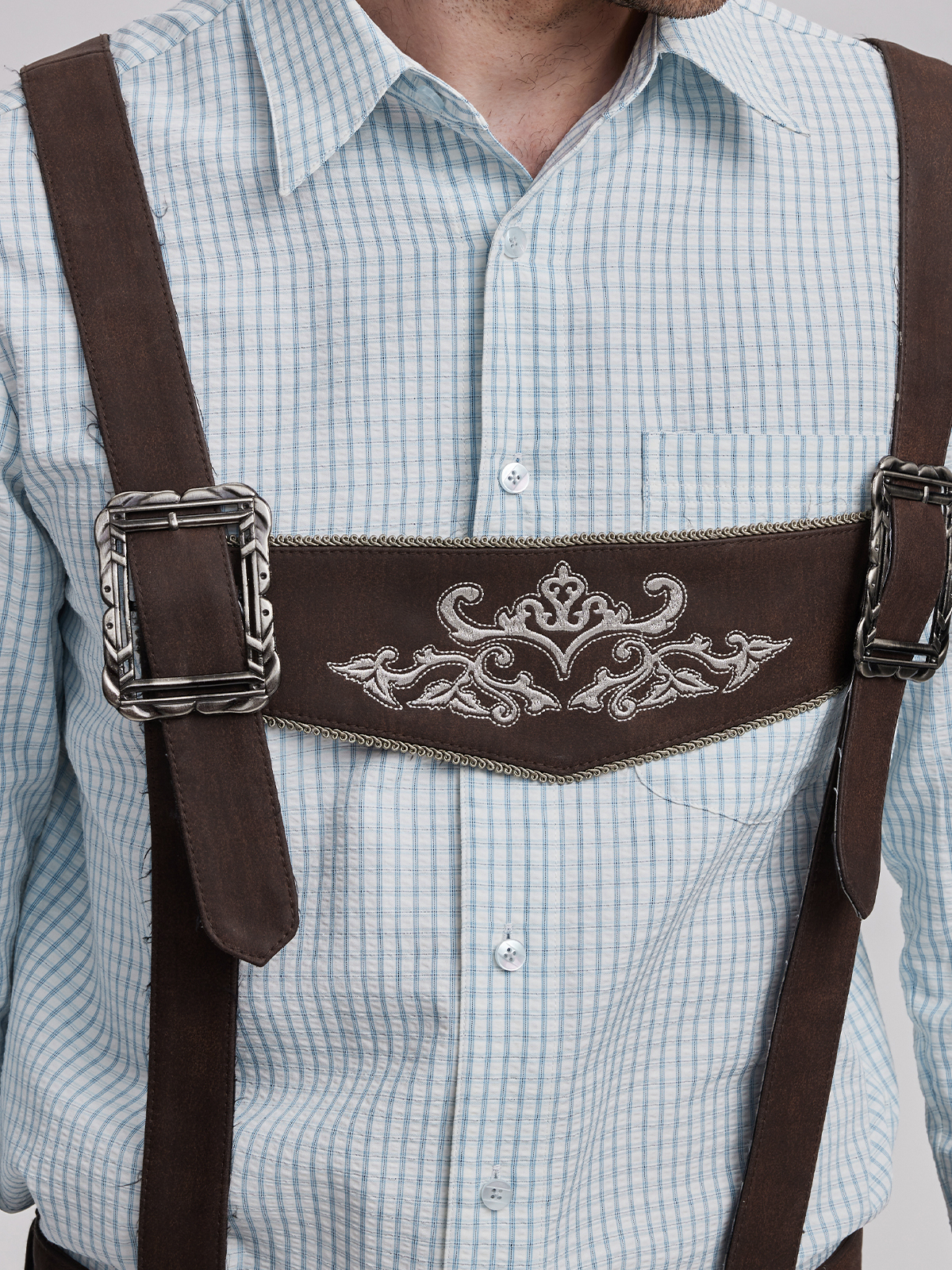 Dirndl Grün mit Lederschürze