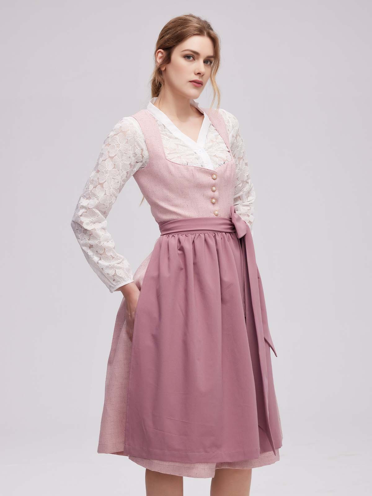 Modernes rosa Dirndl von Ehreer