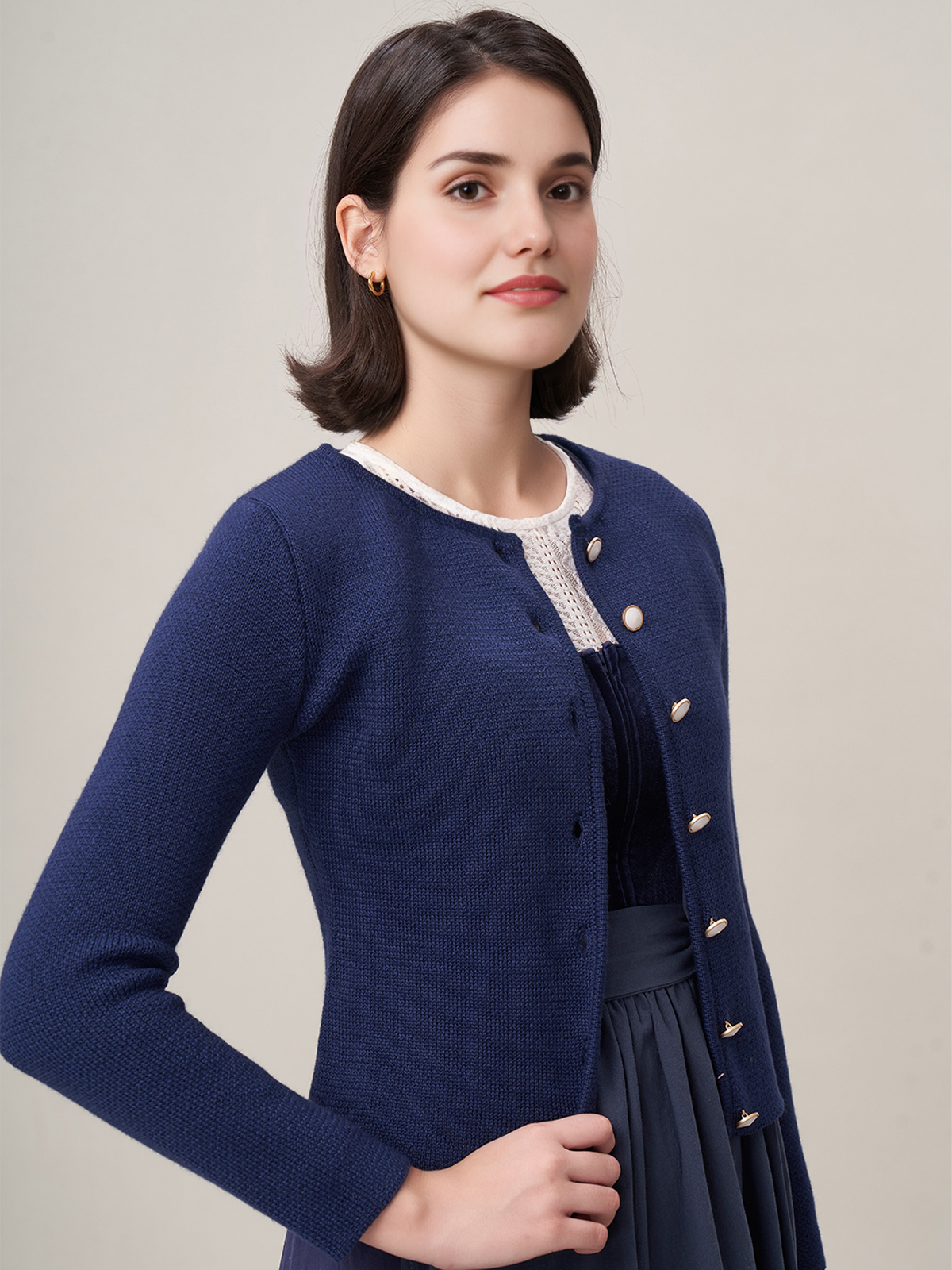 Langer Trachtenrock in Marineblau