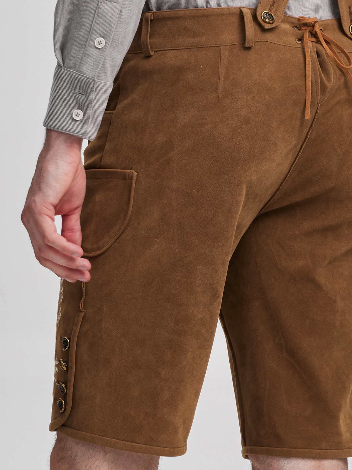 Trachtenrock in Braun mit traditioneller Stickerei